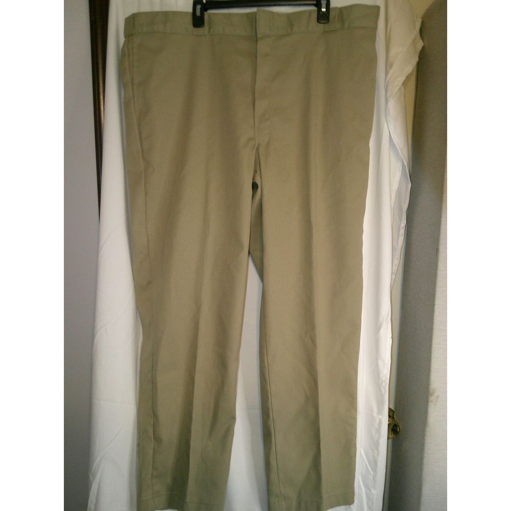 Lot of 2 Pairs of Dickies Khaki Chino Pants Flat Front Casual Business Size44/32